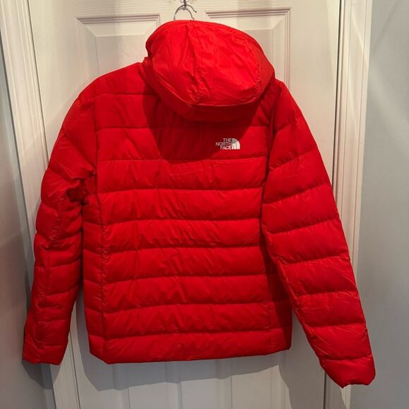 The North Face Mens Large Aconcagua 3 Puffer Fiery Red Down Jacket Zip - Picture 6 of 9